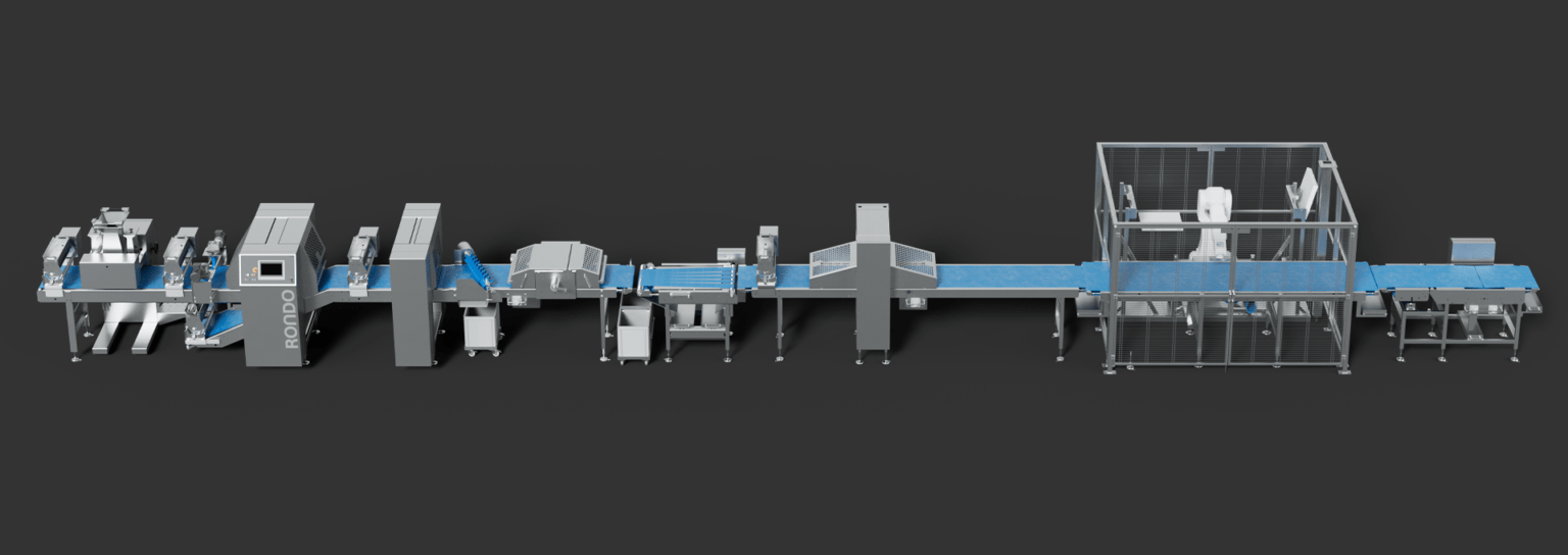 Bild: RONDO Deutschland, brotaufarbeitung.de - Smart Bread Line - Linienkonfiguration rundgewirkte Produkte